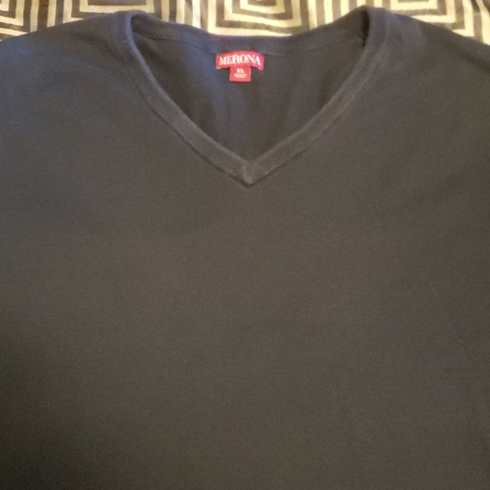 Black v-neck sweater